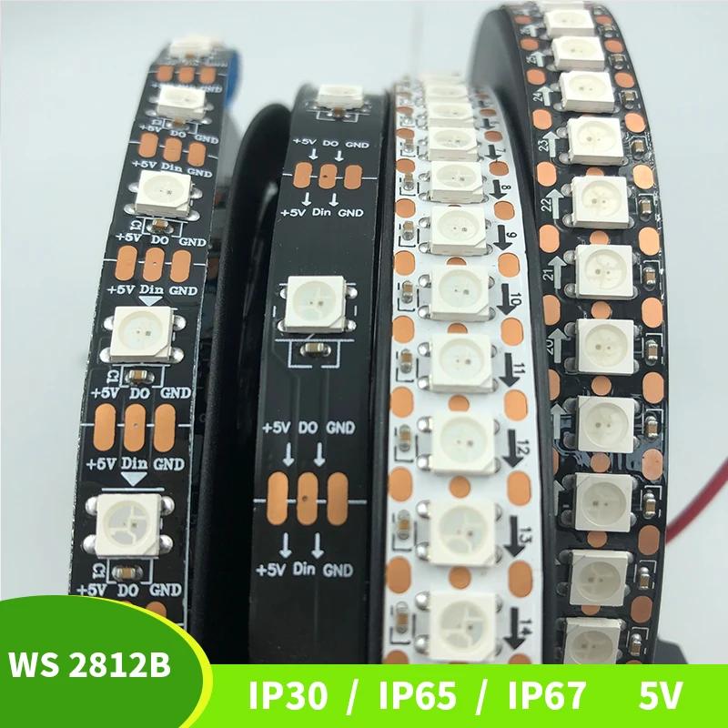  ּ   LED Ʈ , Ʈ RGB LED ȼ Ʈ, , ȭƮ PCB,  ƴ, WS2812B, 144led/m, 1-5m